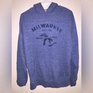 (M) Blue Brew City Brand Milwaukee Tennessee Hoodie Sweatshirt Great Lakes